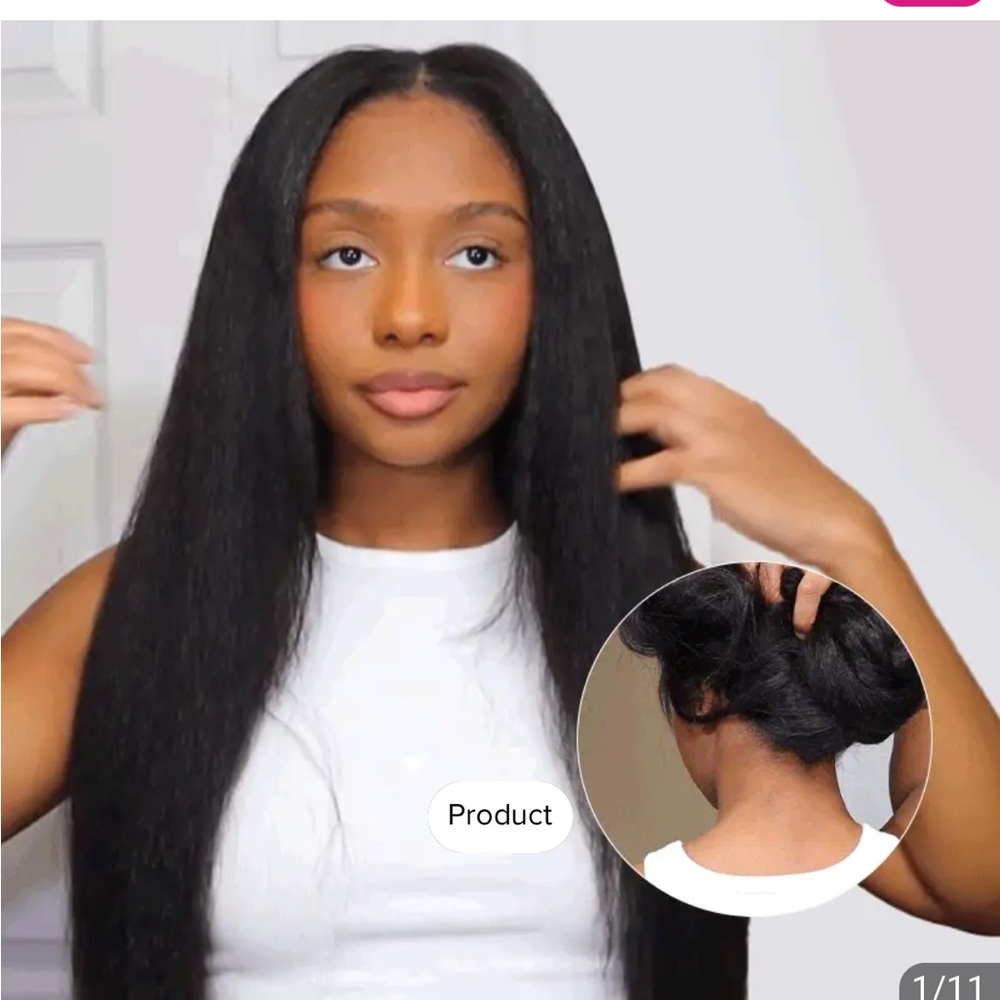 Kinky Straight Glueless Wig - Picture 6 of 6